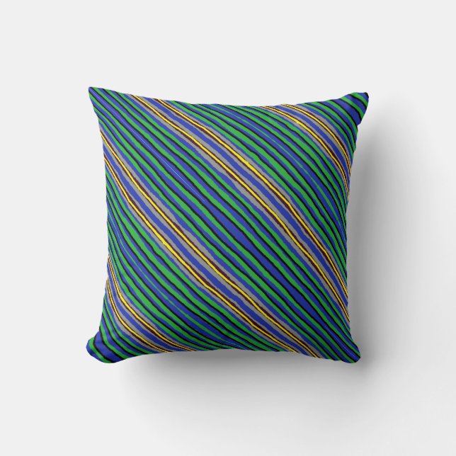 Throw Pillow- Kente Stripes Cushion (Front)