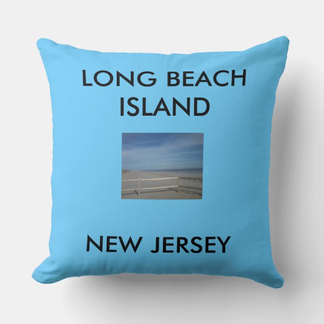 throw pillow, LBI throw pillow,Long Beach Island Cushion (Front)