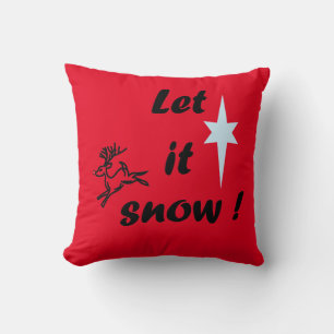 Throw Pillow "Let it Snow!"