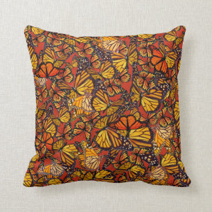 Throw Pillow Lots of Monarchs