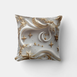 Throw Pillow – Luxury Alabaster White Celestial 