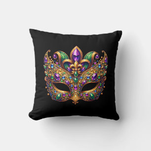Throw Pillow Mardi Gras