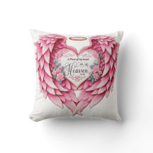 Throw Pillow, Memorial Pillow, Heaven, Mum, Angel