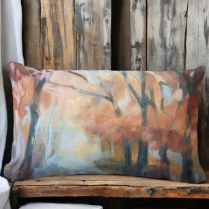 Throw Pillow modern orange yellow brown trees 