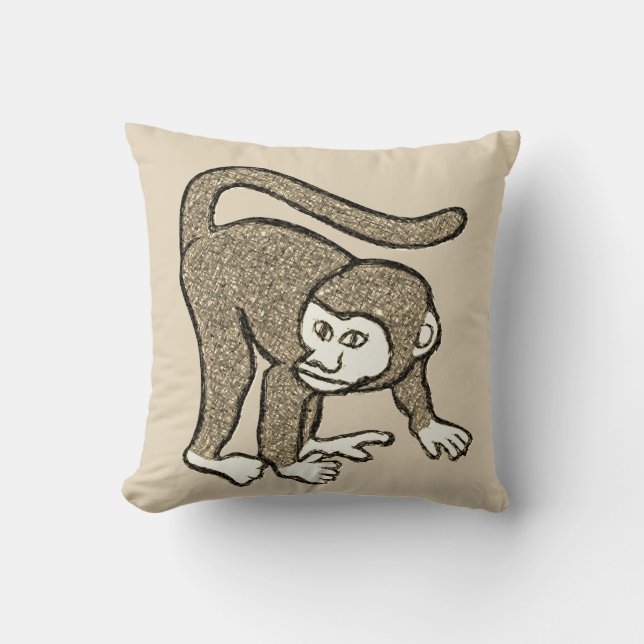 Throw Pillow Monkey (Front)