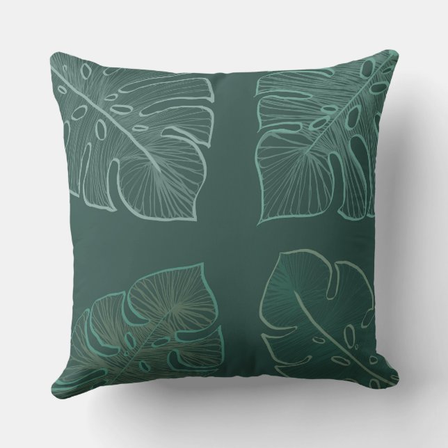 Throw Pillow Monstera (Back)