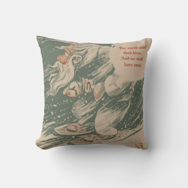Throw Pillow, North Wind Cushion (Front)