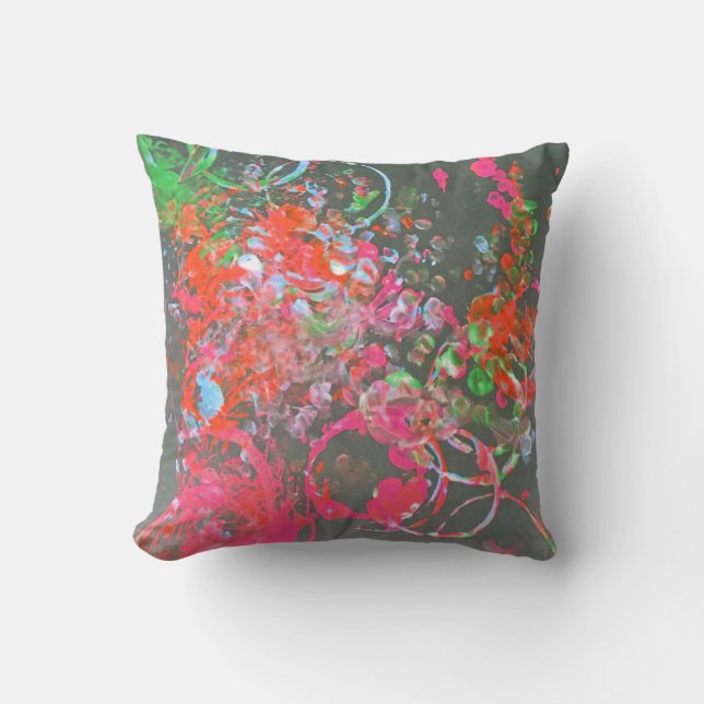 Throw Pillow Paint Pattern Cushion (Front)