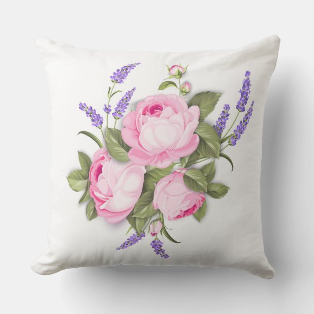 Throw Pillow Peony Outdoor Pillow (Front)