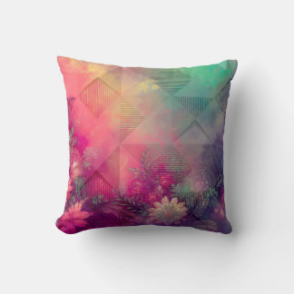 Throw Pillow - Pink Magenta Abstract