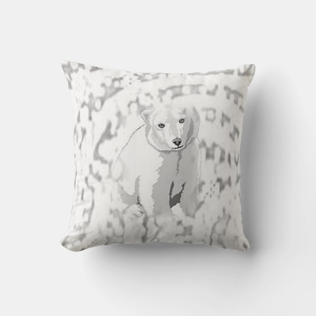 Throw Pillow Polar Bear (Front)