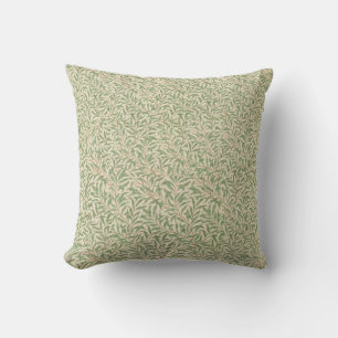 Throw Pillow polyester chic green leaves design 