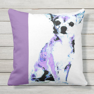 Throw Pillow Purple Chihuahua (of 4 colours)