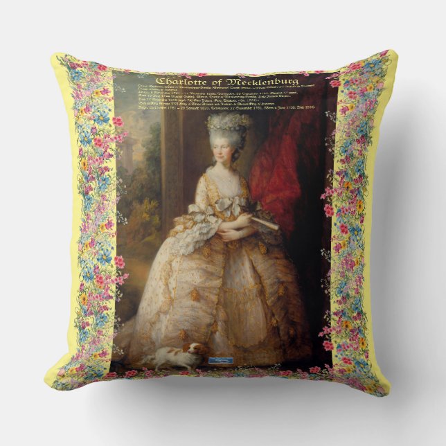 Throw Pillow (Queen Charlotte D) RFPMDesigns©️2024 (Front)