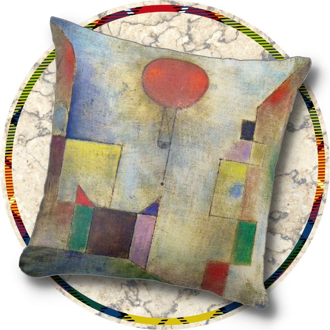 THROW PILLOW - "Red Balloon" (1922) - Paul Klee (Creator Uploaded)