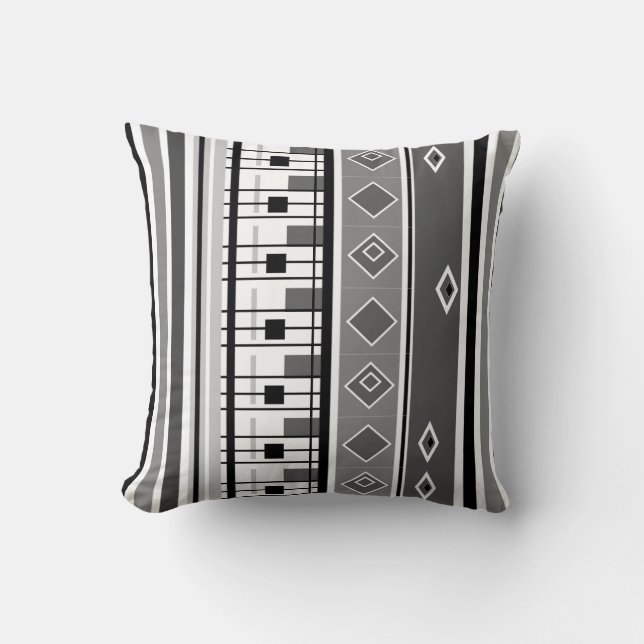 Throw Pillow retro, sixties, popular, fashion, blu (Front)