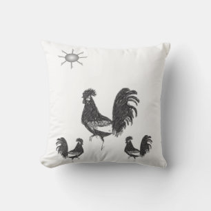 Throw Pillow Rooster