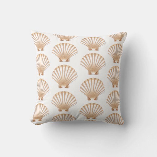 Throw Pillow-Sea Shell Cushion (Front)