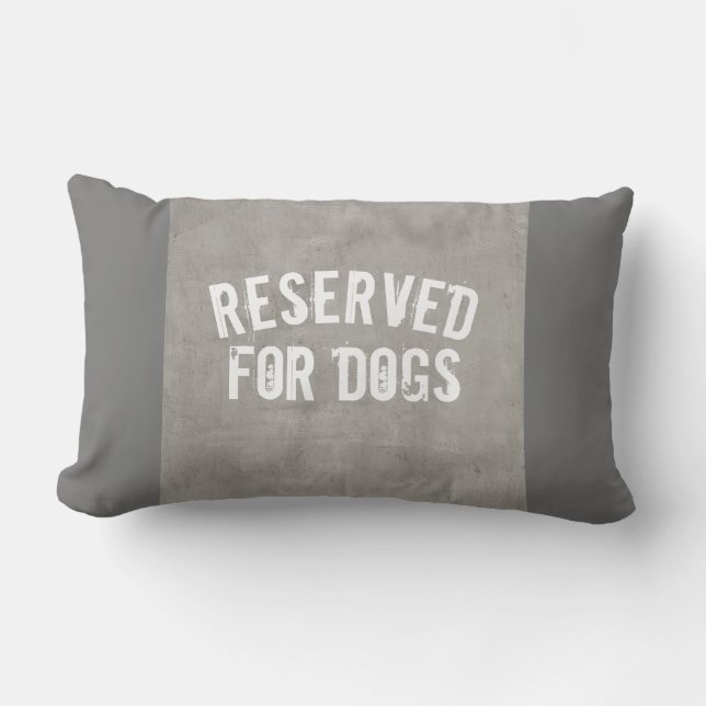 throw pillow shabby chic text reserved for dogs (Front)