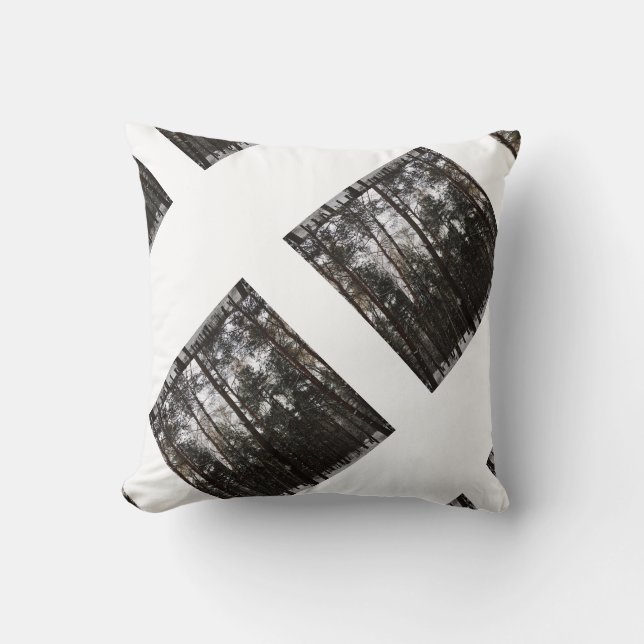 Throw Pillow snow in the woods LS (Front)
