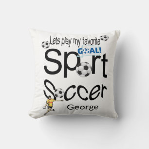 Throw Pillow Soccer Sports