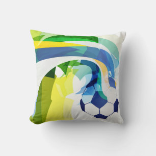 Throw Pillow-Sports Soccer Cushion