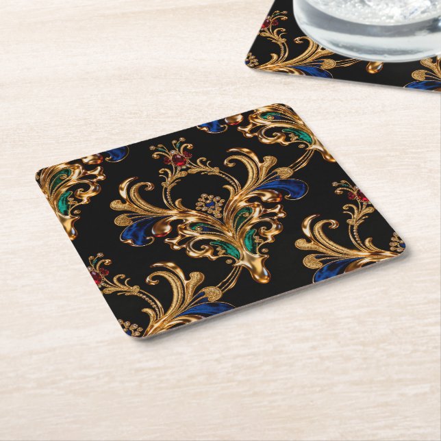Throw Pillow Square Paper Coaster (Angled)