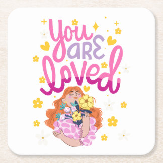 Throw Pillow Square Paper Coaster