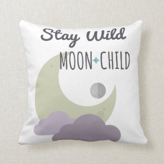 Throw Pillow - Stay Wild, Moon Child - Home Decor