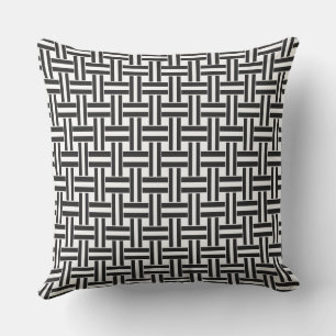 Throw Pillow Stripe Black & White