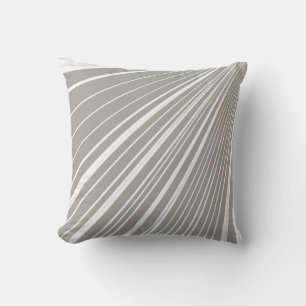 Throw Pillow Stripe Grey White