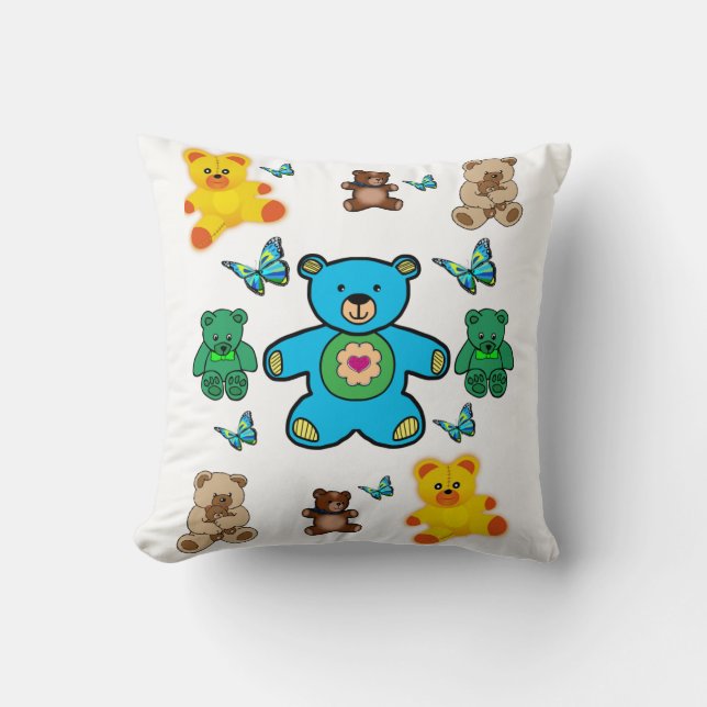 Throw Pillow Teddy Bear (Front)
