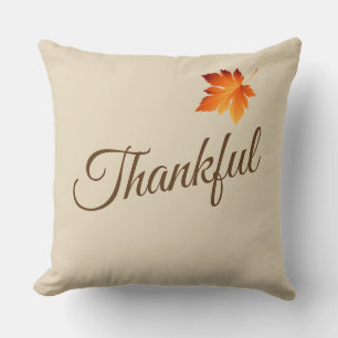 Throw Pillow-Thankful Throw Pillow