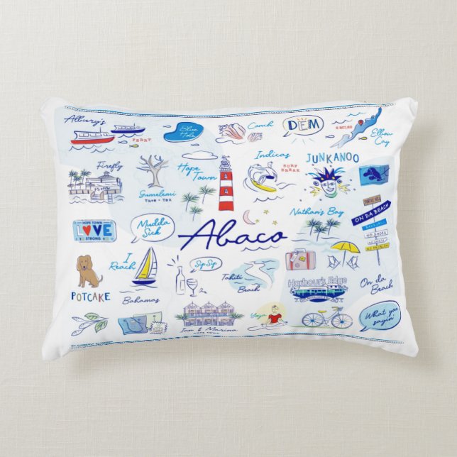Throw Pillow- "The ABC'S of Hope Town" Decorative Cushion (Front)