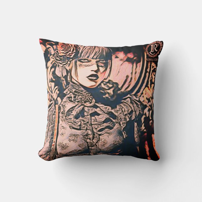 Throw Pillow The rebellion woman  (Front)