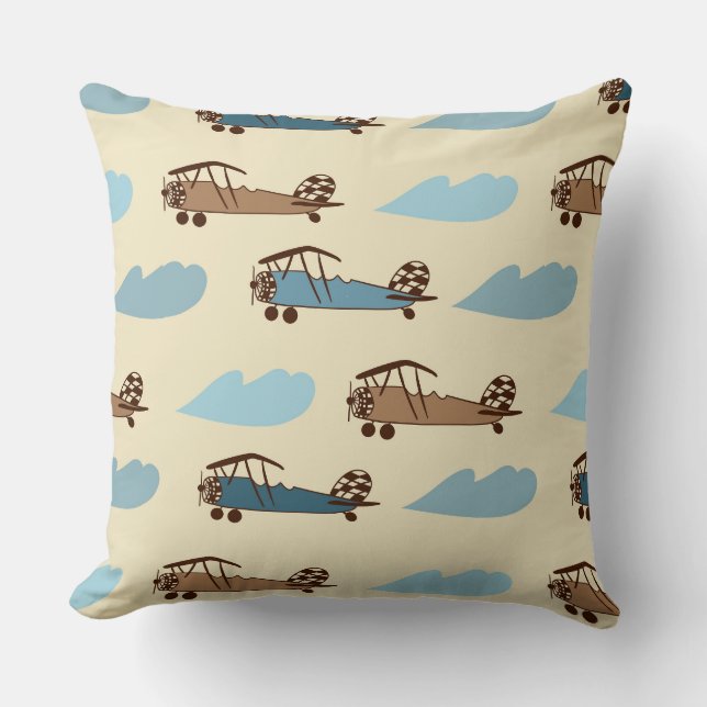 Throw Pillow Toy Aeroplane 2 (Front)