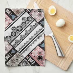 Throw Pillow Tribal ethno traditional geometrical  Tea Towel