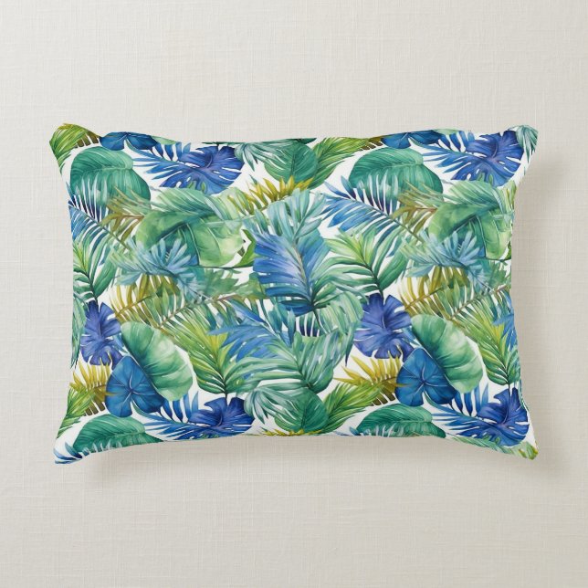 Throw Pillow Tropical Palms (Front)