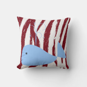 Throw Pillow Whale