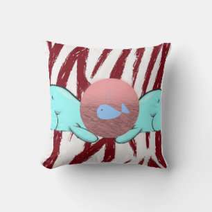 Throw Pillow Whale