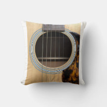 Throw pillow with a Guitar Soundhole
