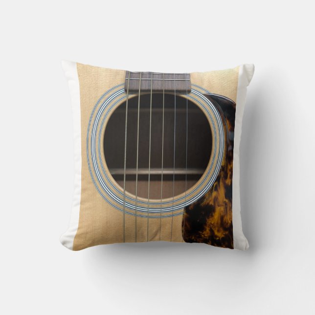 Throw pillow with a Guitar Soundhole (Front)