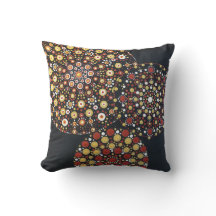 Throw Pillow with fireworks design