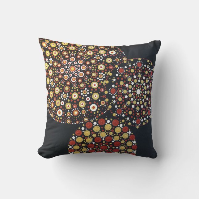 Throw Pillow with fireworks design (Front)