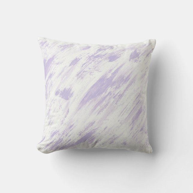 Throw pillow with lavender design (Front)