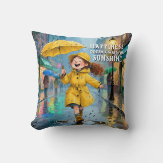 Throw Pillow with Positive Quote