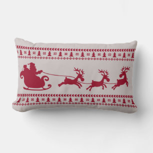 Throw Pillow with red Santa's harness