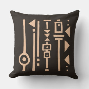 Throw Pillow With Tribal Motif Home Decor