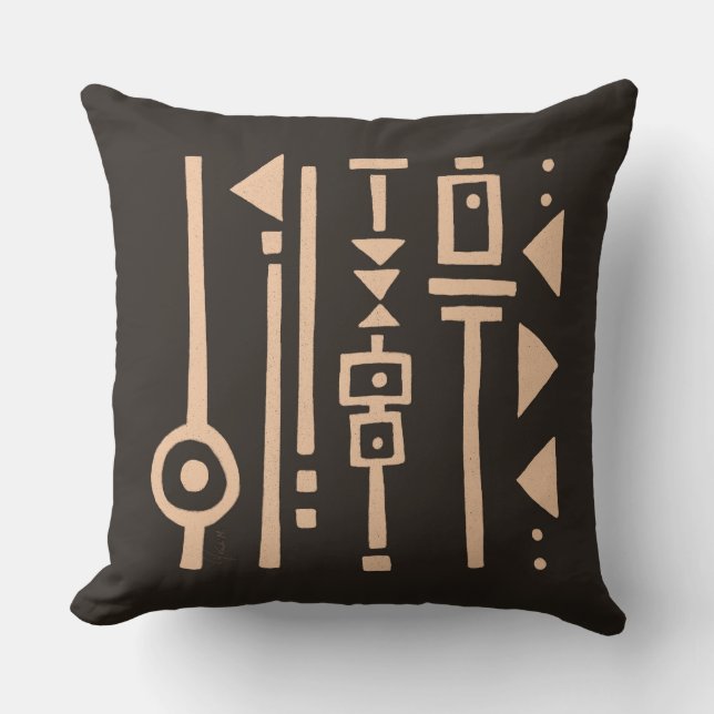 Throw Pillow With Tribal Motif | Home Decor (Front)