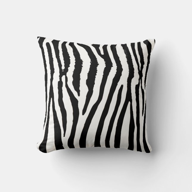 Throw pillow with zebra print (Front)